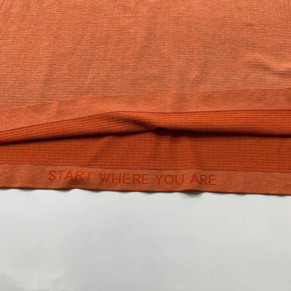 Lululemon Shirt Mens L Large Tangerine Metal Vent Tech Sleeveless Muscle Tank